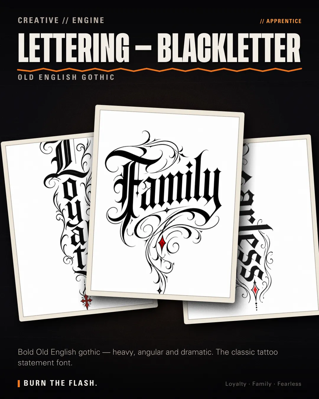 Lettering - Blackletter style poster