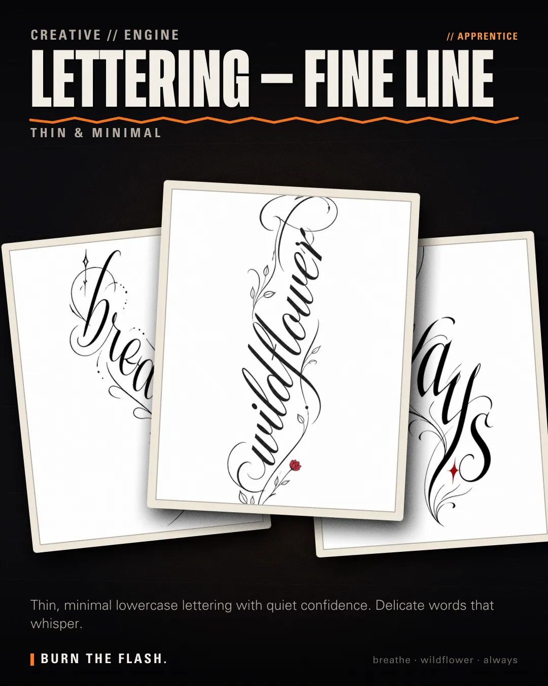 Lettering - Fine Line style poster