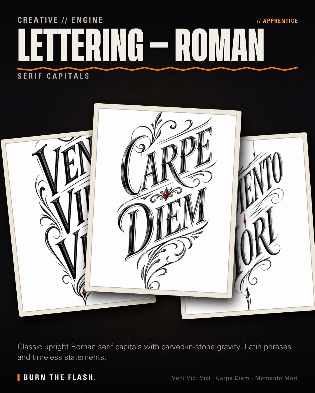Lettering - Roman style poster