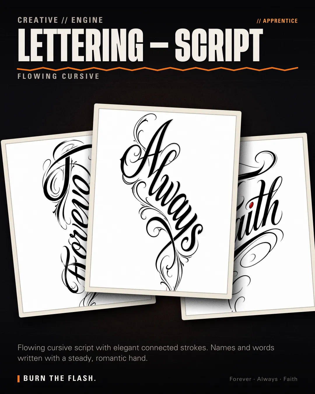 Lettering - Script style poster
