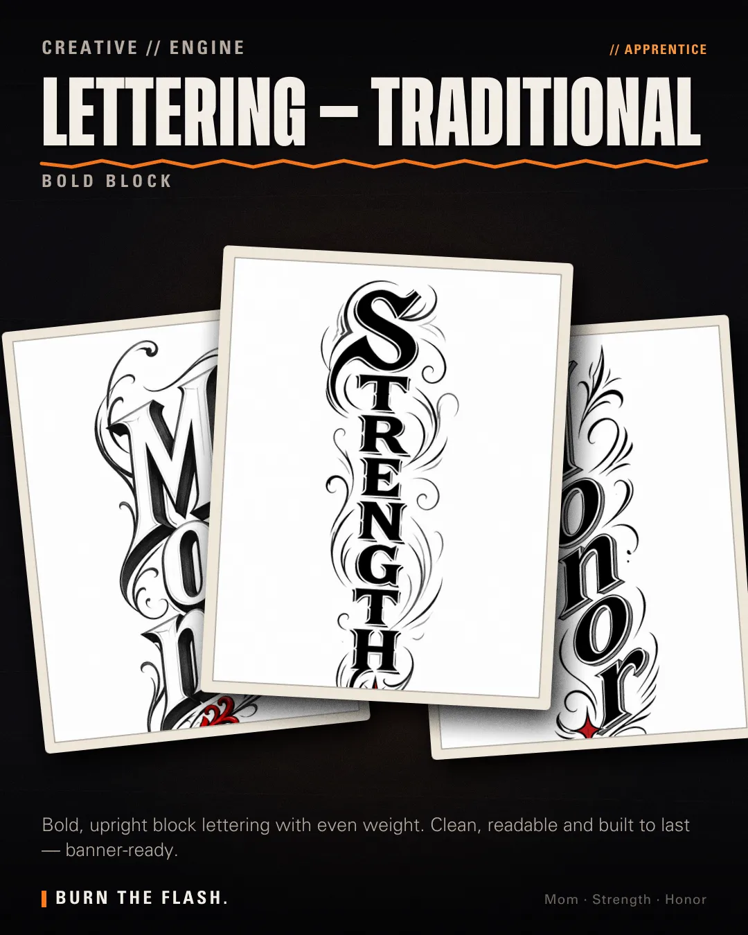 Lettering - Traditional style poster