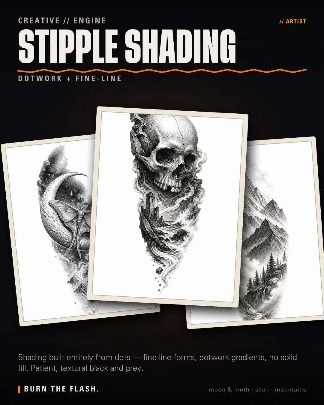 Stipple Shading style poster