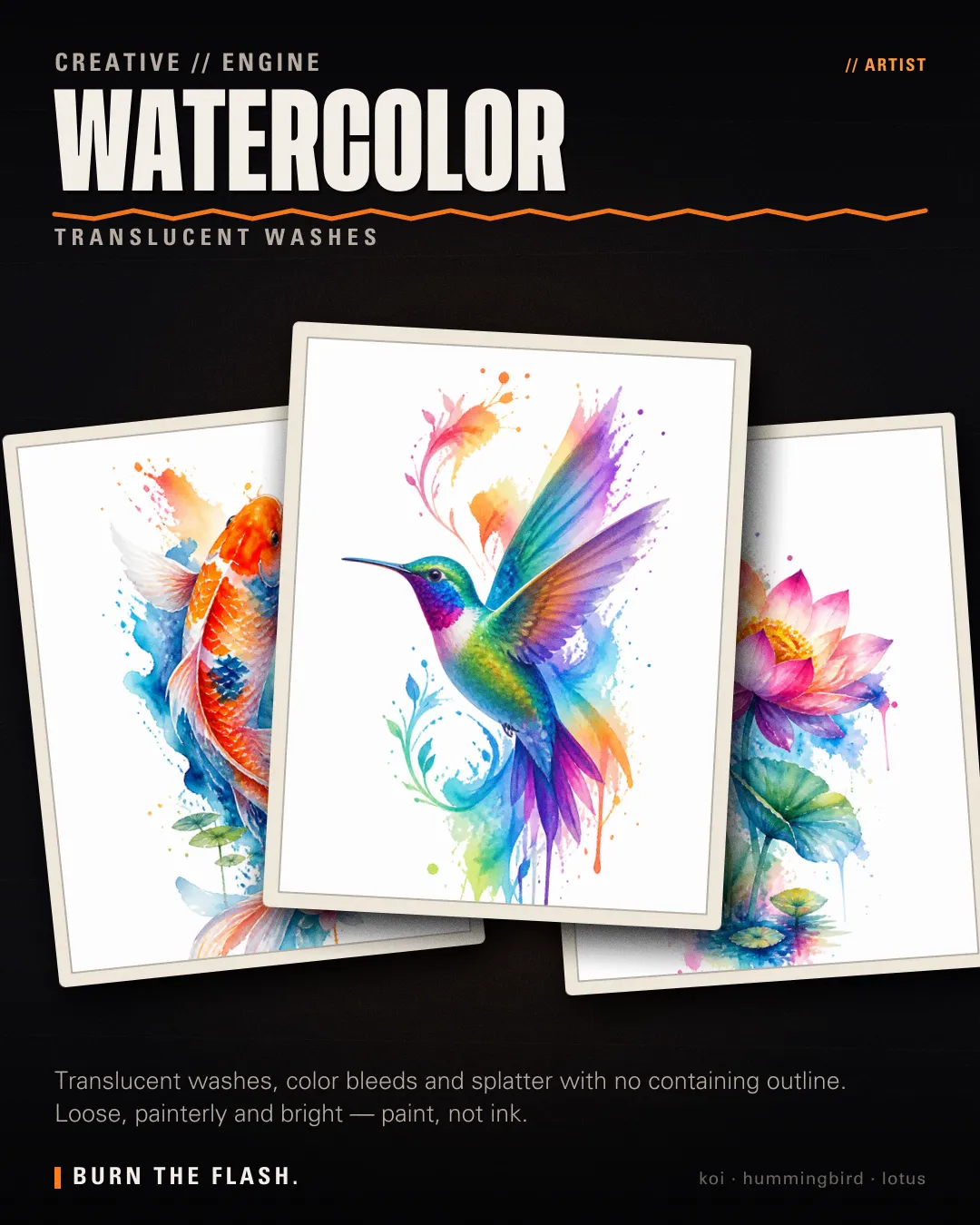Watercolor style poster